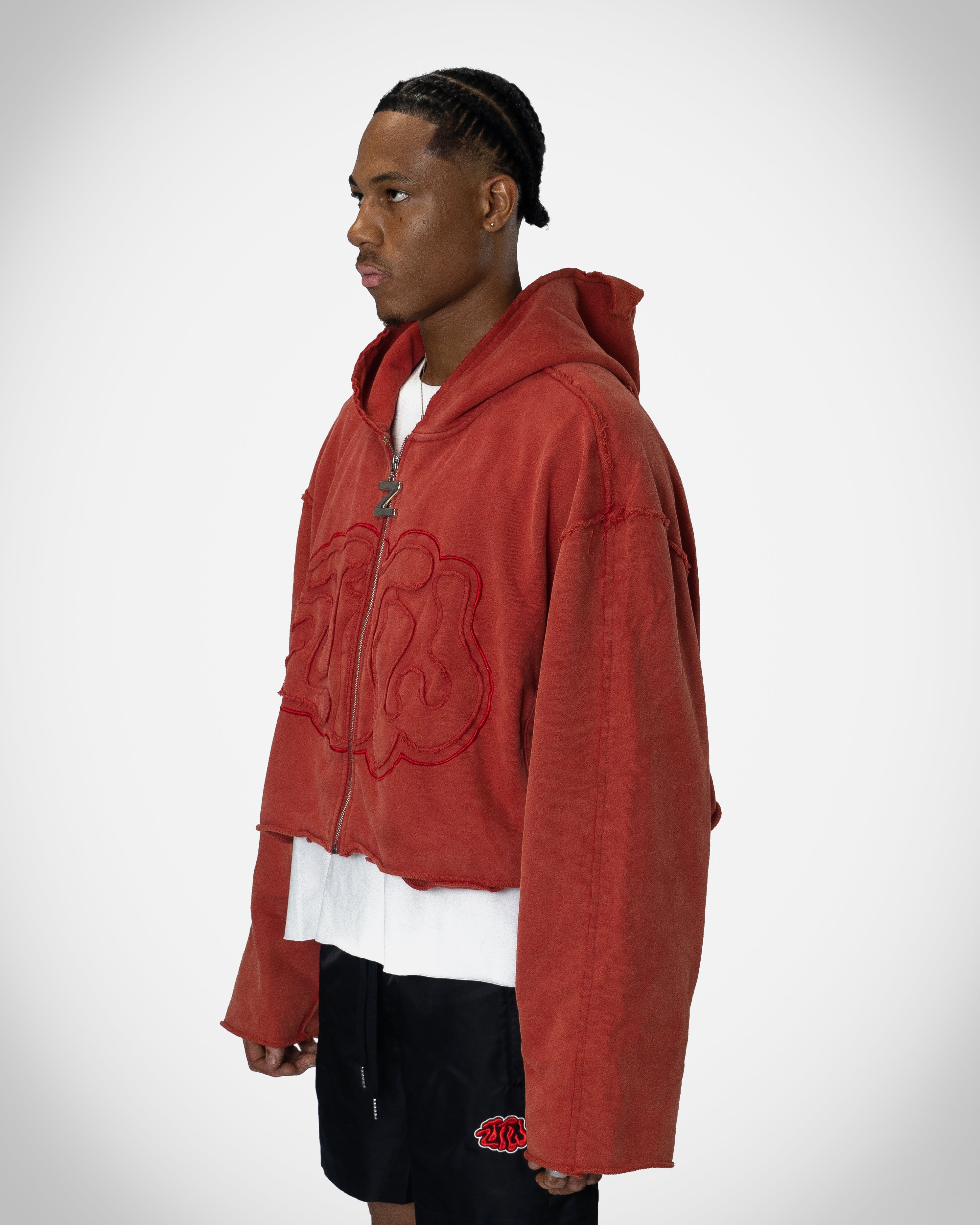 ZTTW Z crop hoodie Red